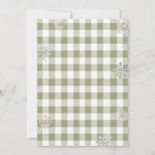 Invitation Rustic Plaid Gingerbread Snowflake Baby Shower (Dos)