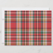 Invitation Rustic Plaid Red Christmas cadeau Swap Party (Dos)