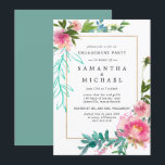 Invitation Rustic Pony Floral<br><div class="desc">Élégant et chic avec un cadre doré fin qui entoure le texte. De grandes pivoines roses aux accents rose framboise sont placées dans les coins supérieur gauche et inférieur droit du cadre doré. Une variété de verdure allant de l'olive profonde à l'aqua créent une ambiance moderne branchée. L'arrière de l'invitation...</div>