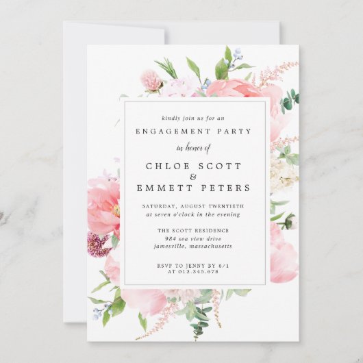 Invitation Rustic Pony Floral (Devant)
