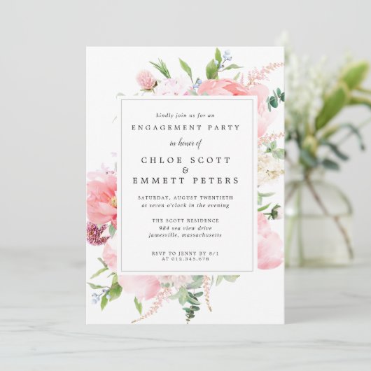 Invitation Rustic Pony Floral (Debout devant)