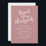 Invitation Rustic Post mariage, Brunch avec les jeunes mariés<br><div class="desc">Planifier un brunch avec les jeunes mariés le lendemain du mariage ? Invités Invitations avec ce "Brunch avec les jeunes mariés",  design rustique moderne et poussiéreux rose thème Mariage post Brunch Invitation Card. Ajoutez votre bonheur après les détails de la fête du brunch. #TeeshaDerrick</div>