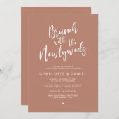 Invitation Rustic Post mariage, Brunch avec les jeunes mariés (Devant / Derrière)