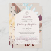 Invitation Rustic POTLUCK Modèle de réception de mariage Invi (Devant / Derrière)