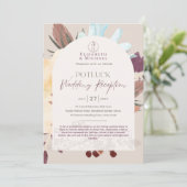 Invitation Rustic POTLUCK Modèle de réception de mariage Invi (Debout devant)