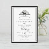 Invitation Rustic Ranch Western Country Cowboy Mariage (Debout devant)