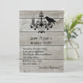 Invitation Rustic Raven Halloween (Debout devant)