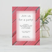 Invitation Rustic Red Barn Wood (Debout devant)