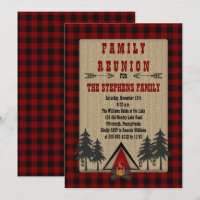 Rustic Red Buffalo Checks Camping Famille Réunion