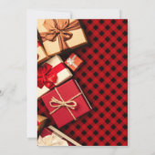 Invitation Rustic Red Buffalo chèque cadeau échange (Dos)