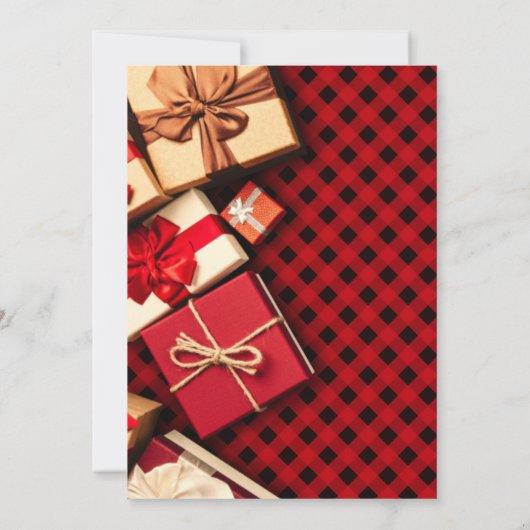 Invitation Rustic Red Buffalo chèque cadeau échange (Dos)