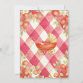 Invitation Rustic Red Gingham Clothesline Apple Baby Shower (Dos)