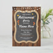 Invitation Rustic Retraite Wood (Debout devant)