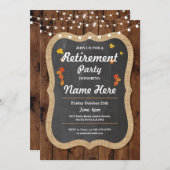 Invitation Rustic Retraite Wood (Devant / Derrière)