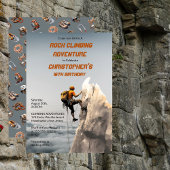Invitation Rustic Rock Escalade Aventure Anniversaire
