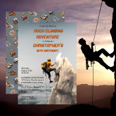 Invitation Rustic Rock Escalade Aventure Anniversaire