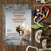 Invitation Rustic Rock Escalade Aventure Anniversaire