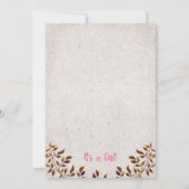 Invitation Rustic Rocking Horse fille baby shower par mail (Dos)