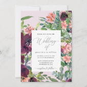 Invitation Rustic Romance Floral Photo Mariage (Devant)