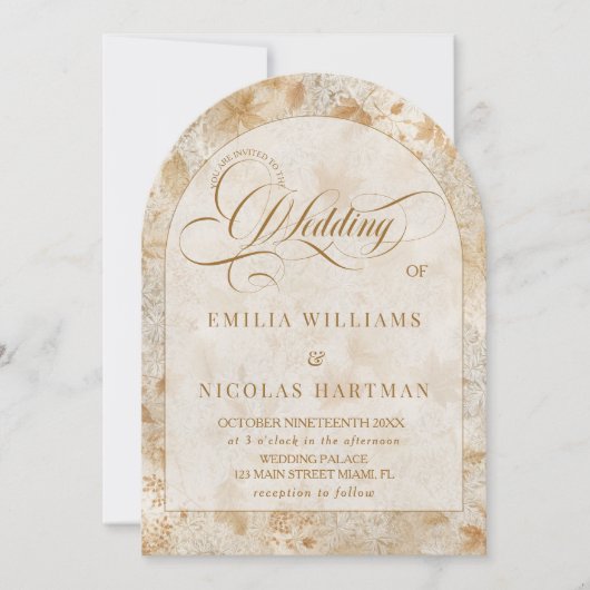 Invitation Rustic Romantic Fall All In One Wedding (Devant)
