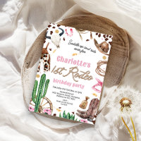 Rustic Rose Brown Girls 1er Rodéo 1er Anniversaire