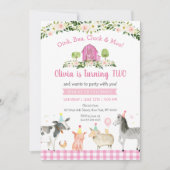 Invitation Rustic Rose Farm Floral 2e anniversaire (Devant)