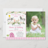 Invitation Rustic Rose Farm Floral 2e anniversaire (Devant)