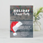 Invitation Rustic Santa Claus (Debout devant)