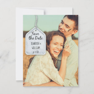 Invitation Rustic Scrapbook Photo Wedding Enregistrer la cart