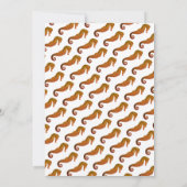 Invitation Rustic Seahorse, fête d'anniversaire aquatique (Dos)