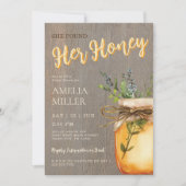 Invitation Rustic She Found Her Honey Bridal Shower (Devant)