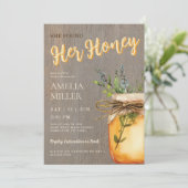 Invitation Rustic She Found Her Honey Bridal Shower (Debout devant)