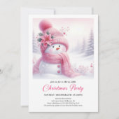 Invitation Rustic Snowy Forest Kids Printable Christmas (Devant)