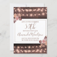 Rustic String éclaire Floral 50e anniversaire