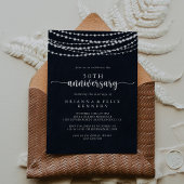 Invitation Rustic String Lights 50e anniversaire Mariage