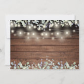 Invitation Rustic String Lights Jars Verdure Mariage photo (Dos)