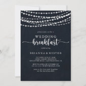 Invitation Rustic String Lights Petit Mariage (Devant)