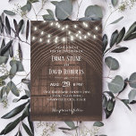 Invitation Rustic String Lights Vintage Barne Mariage<br><div class="desc">Rustic String Lights Vintage mariage de grange Invitations.</div>