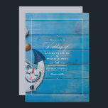 Invitation Rustic Summer Beach Mariage nautique<br><div class="desc">Faire-part de mariage nautique de plage rustique personnalisable à vos spécificités.</div>