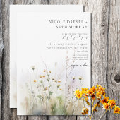 Invitation Rustic Summer Field de Mariage Fleur sauvage