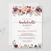 Invitation Rustic Summer Floral Bachelorette Party (Devant)