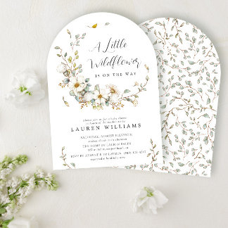 Invitation Rustic Summer Petit Fleur sauvage Baby shower I