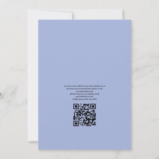 Invitation Rustic Summer QR Code RSVP Beach Mariage (Dos)