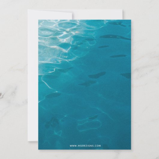 Invitation Rustic Summer Swimming Pool Party Birthday Invita (Dos)