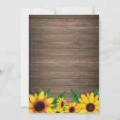 Invitation Rustic Sunflower Surprise 18e anniversaire Invitat (Dos)