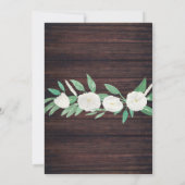 Invitation Rustic Sweet 16 Party Floral Blanc Flower Invitati (Dos)