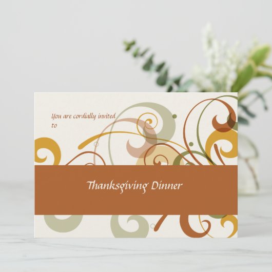 Invitation Rustic Swirls (Debout devant)