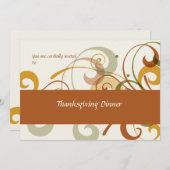 Invitation Rustic Swirls (Devant / Derrière)