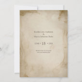 Invitation Rustic Tea Stain Your Photo Enregistrer la NOUVELL (Dos)