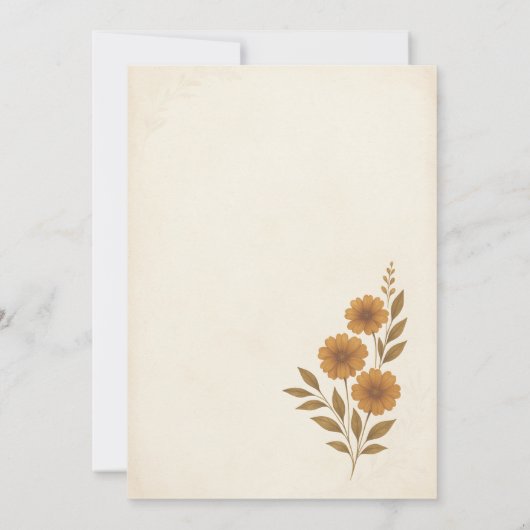 Invitation Rustic Terracotta Boho Floral Wedding (Dos)